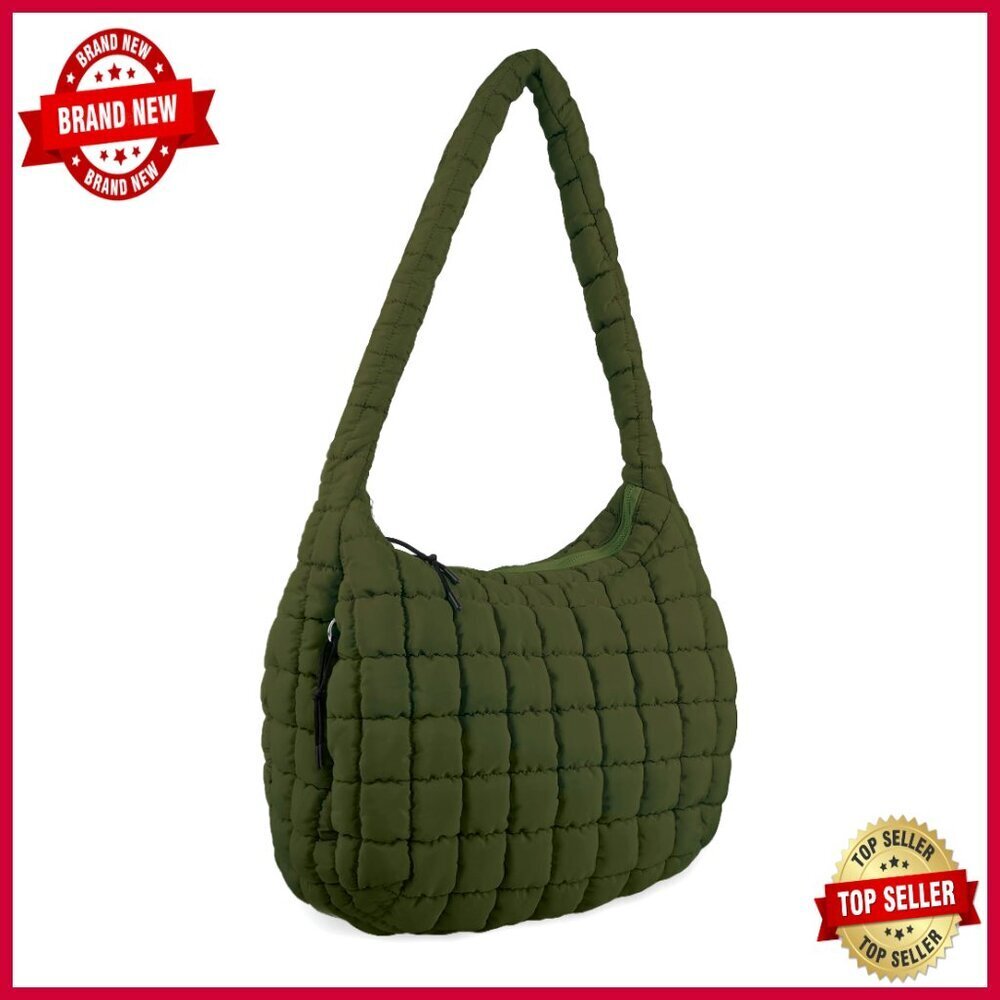 Quilted Puffer Tote Hobo Bag Crossbody Shoulder Bag Lightweight Nylon